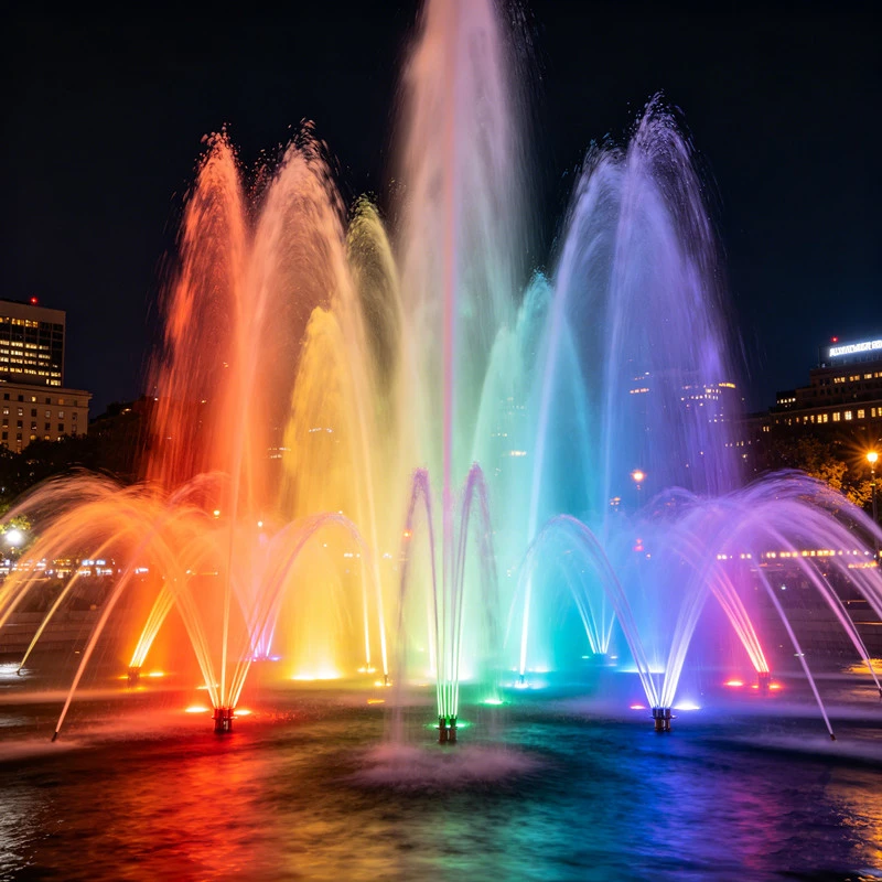 Square Dry Fountain